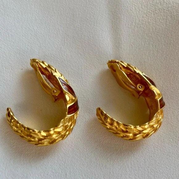 Vintage Karl Lagerfeld Clip on Earrings - Picture 4 of 16